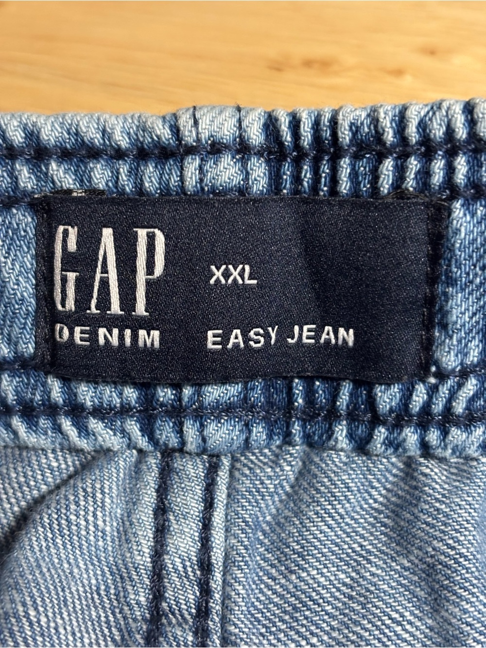 Gap Women's High Rise Cargo Easy Jeans Pull On Size XXL Blue Utility Coastal - Picture 4 of 5